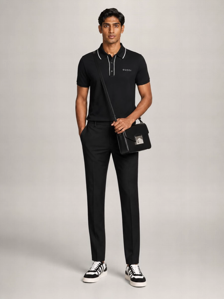 Gucci Cotton Piqué Logo-Embroidered Polo Shirt