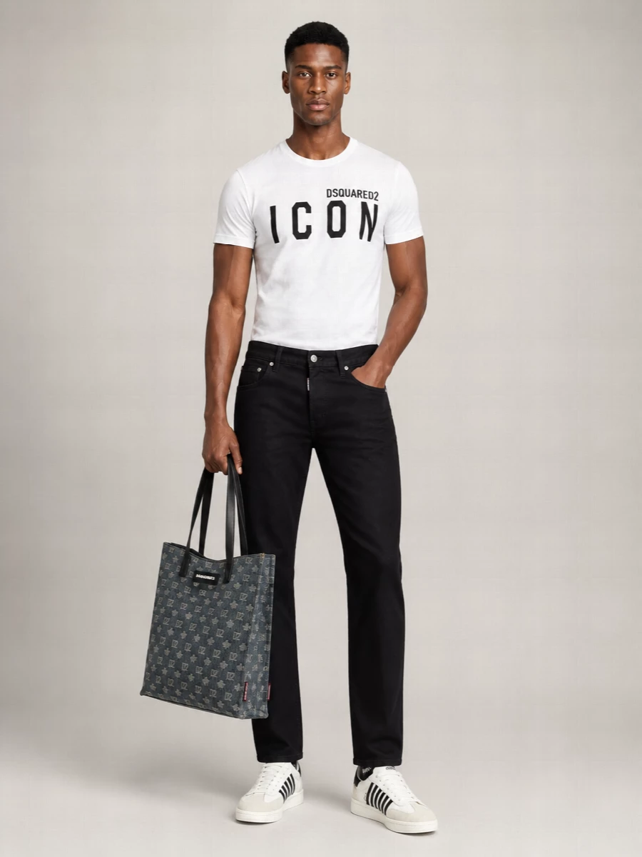 Dsquared2 Embroidered Denim Tote Bag