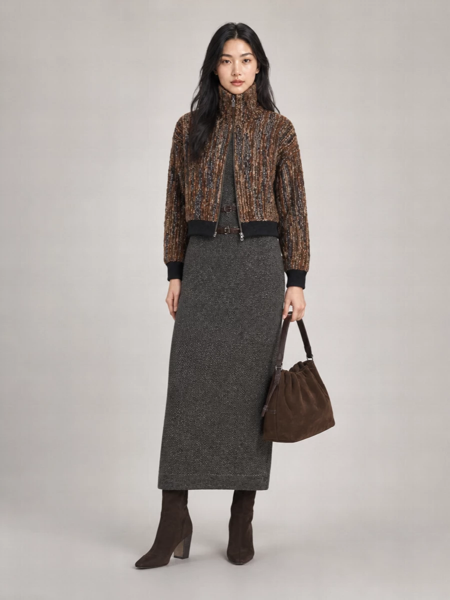 Brunello Cucinelli Mohair Perforated Hooded Zip Cardigan