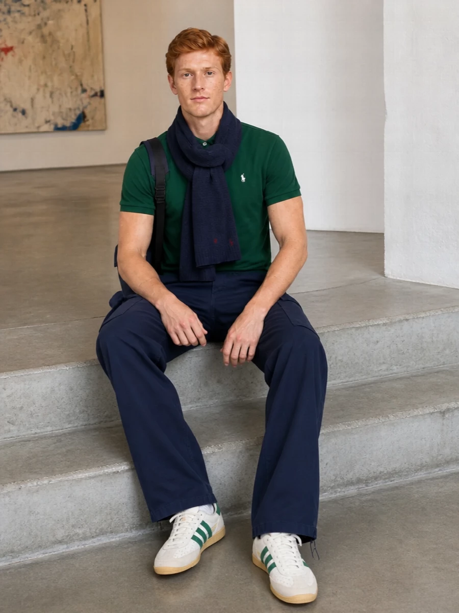 Polo ralph lauren cargo green polo adidas sneakers