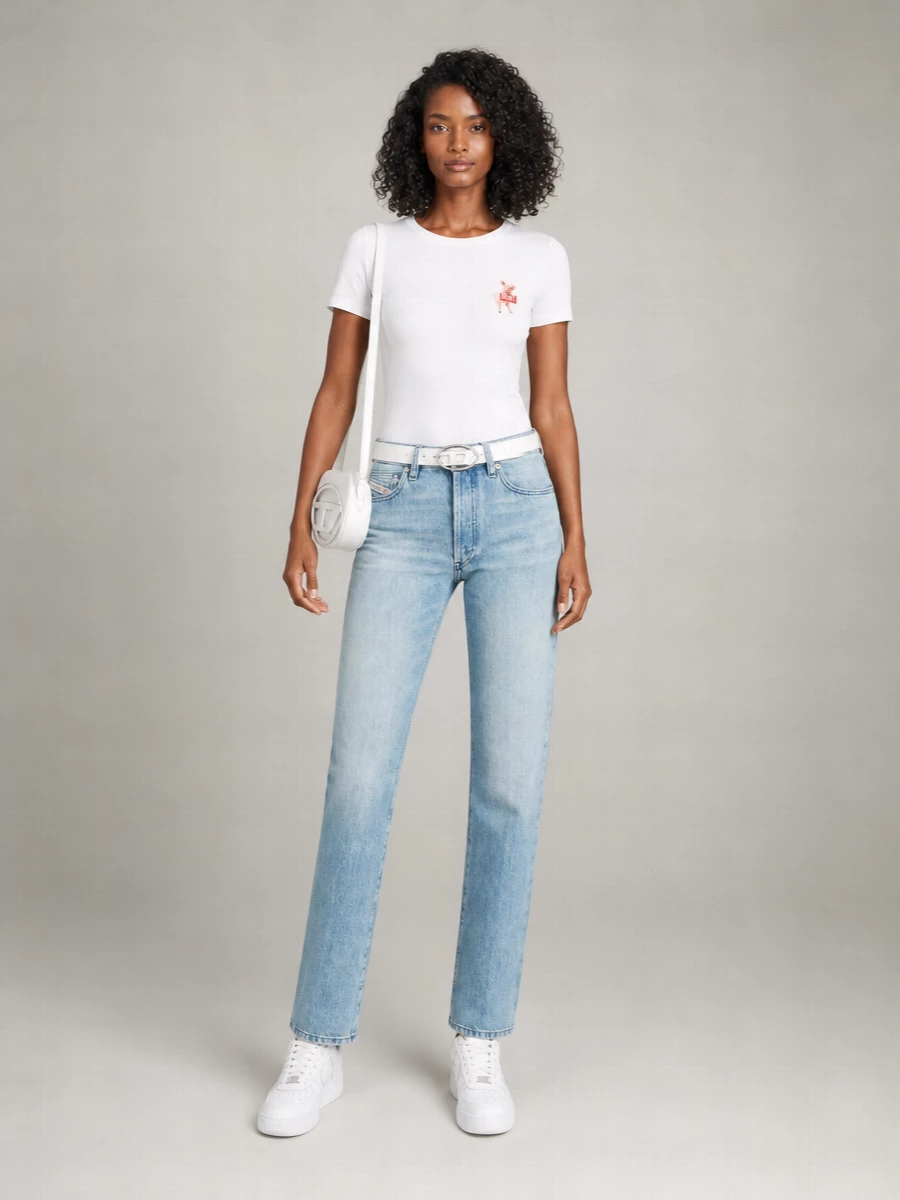 Diesel Logo Print Cotton T-Shirt