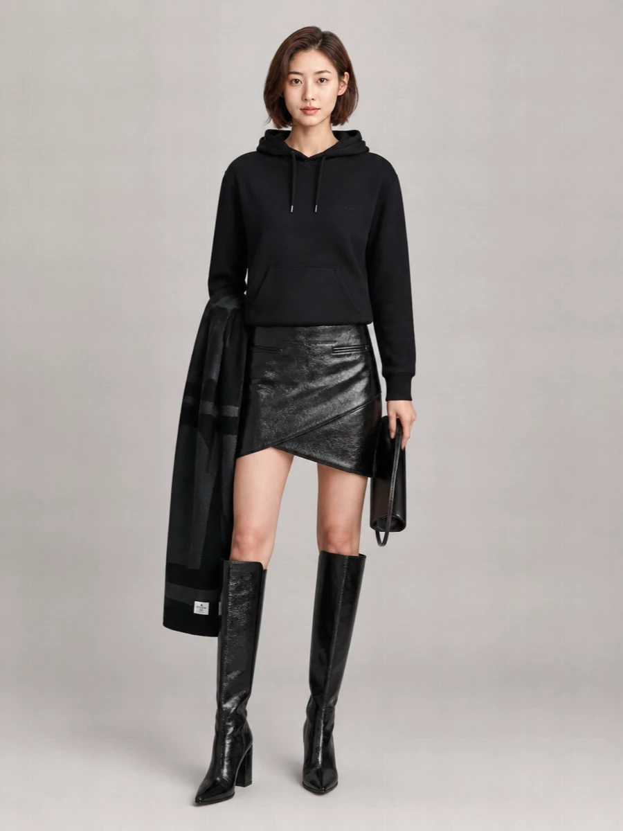 Courrèges Cotton Oversized Embroidered Logo Hoodie