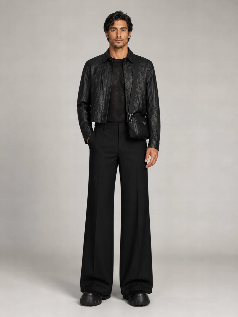 Rick Owens Lamb Leather Regular-Fit Cropped Jacket