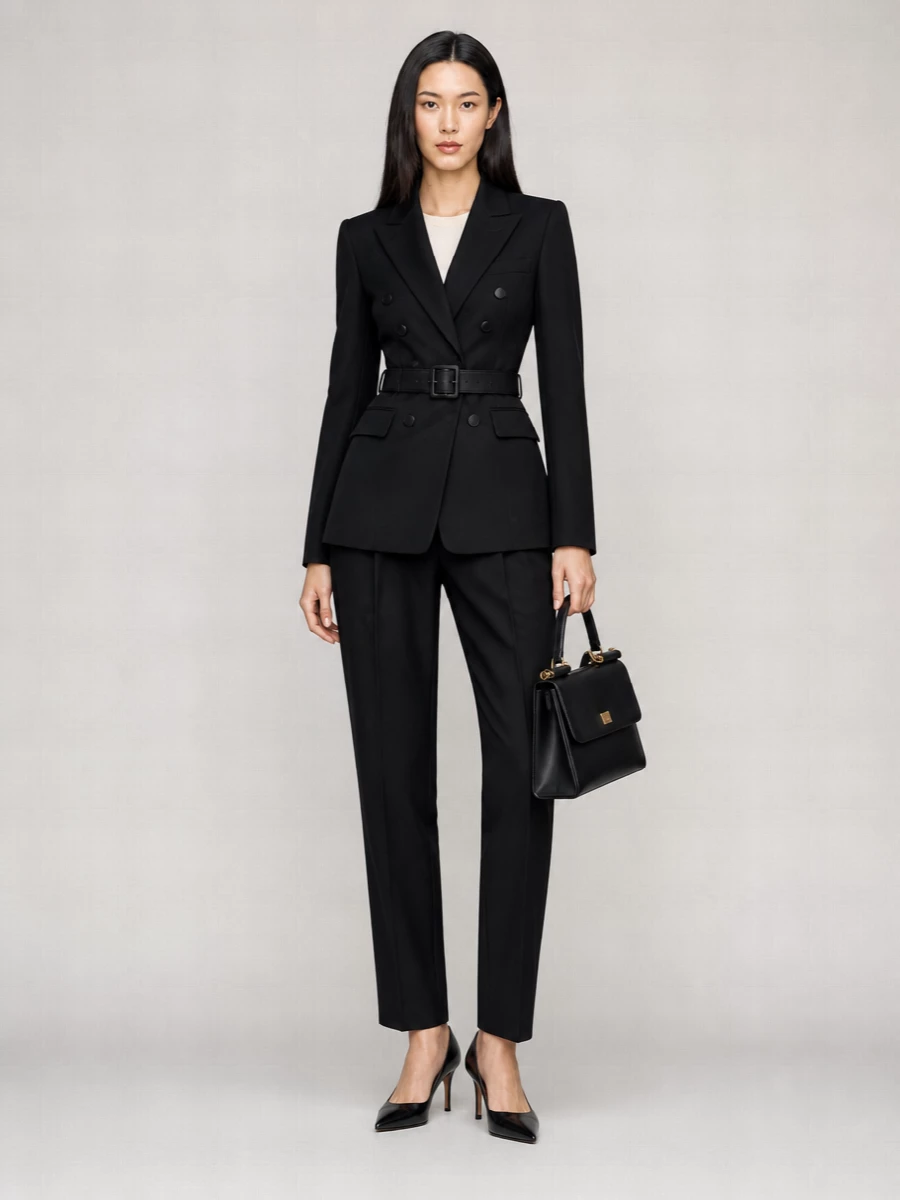 Dolce&Gabbana Wool Straight-Leg Suit Trousers