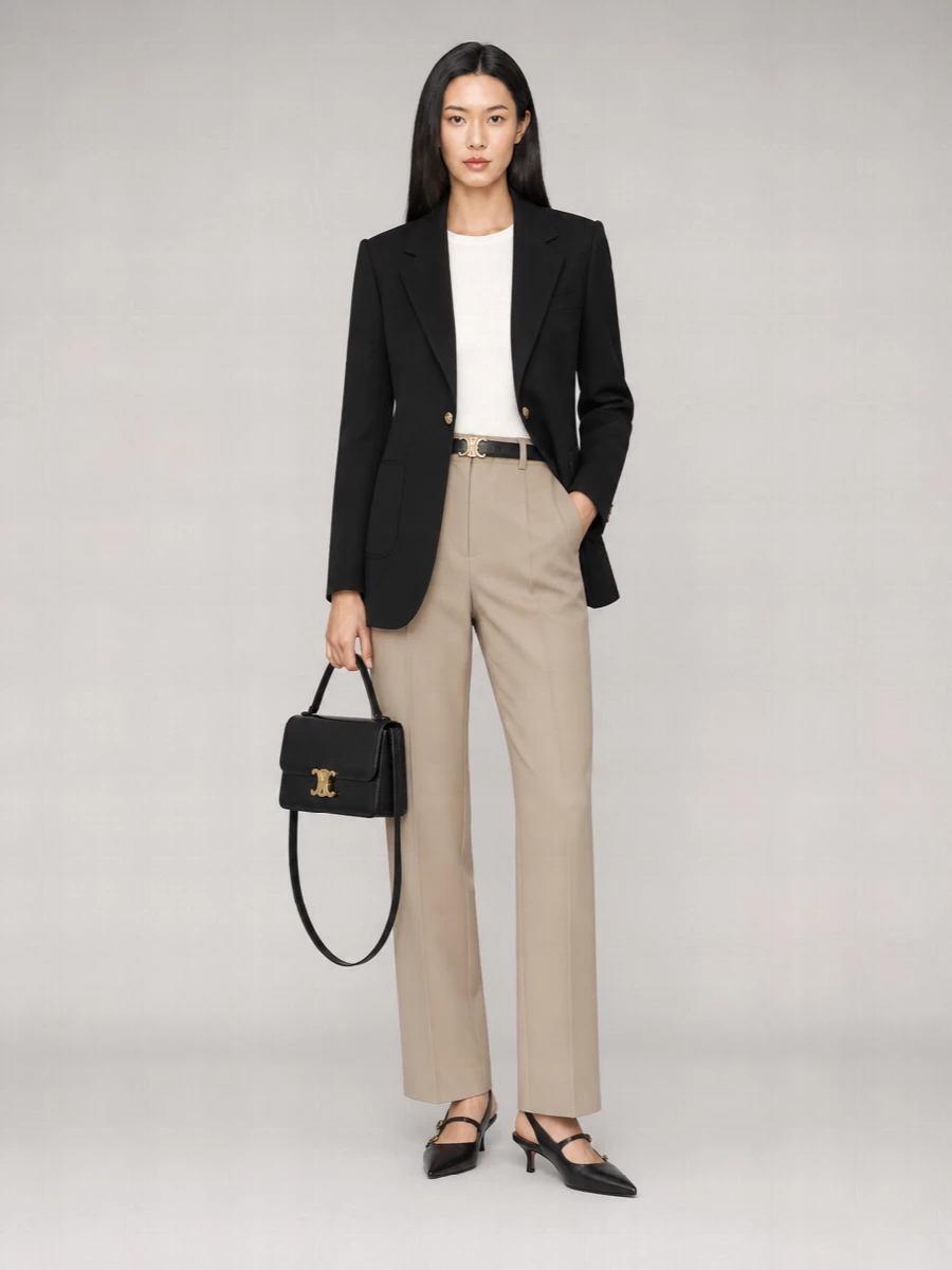 Celine Wool Mohair Single Breasted Suit Jacket