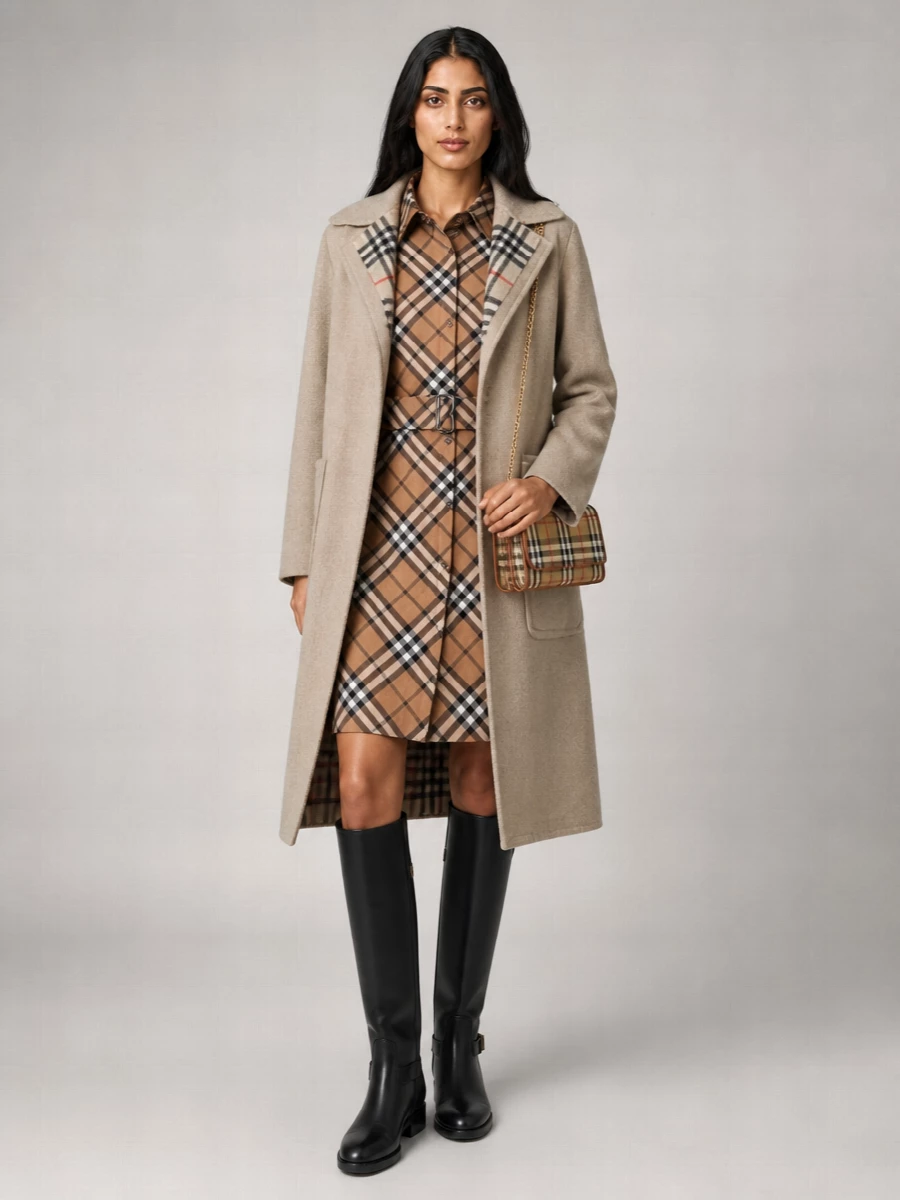 Burberry Reversible Wool Single-Breasted Coat