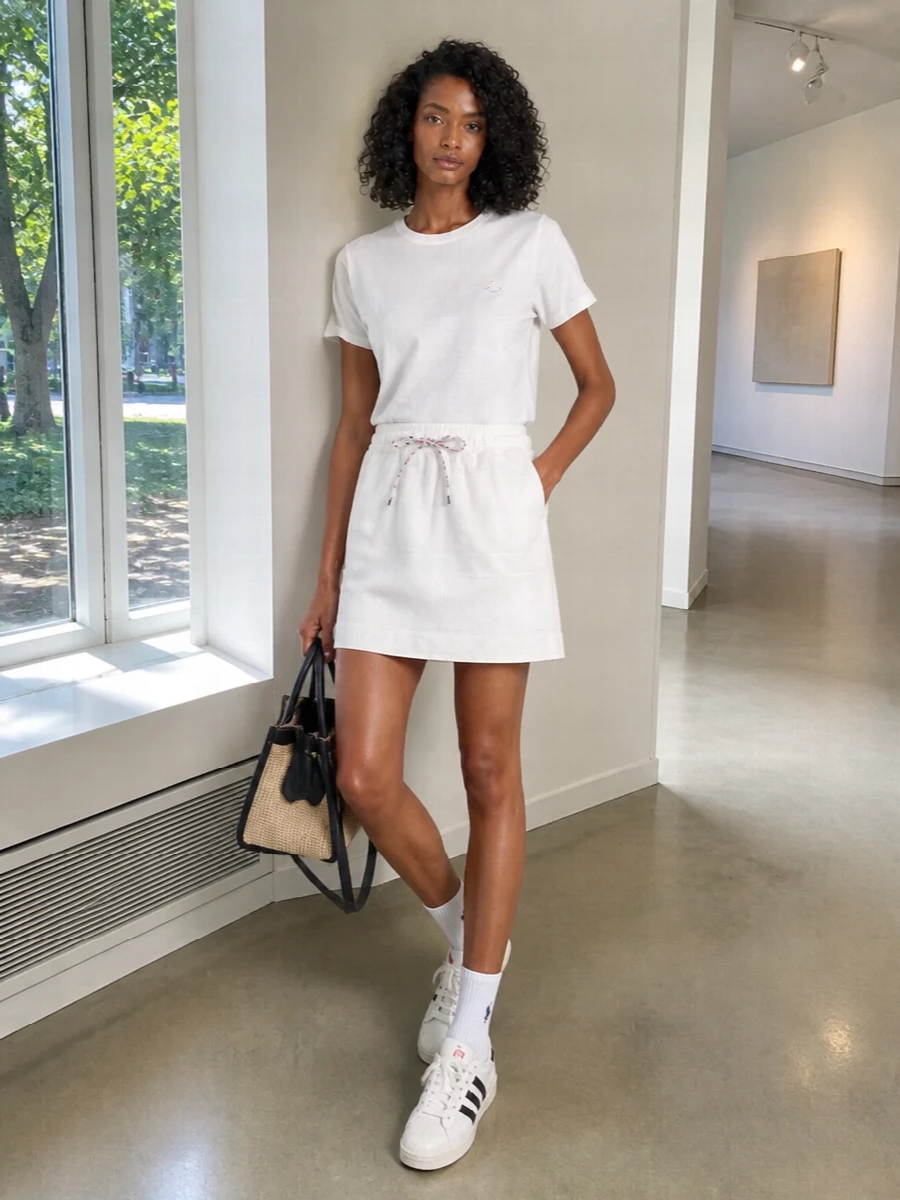 Vivienne westwood tee tennis skirt adidas sneakers