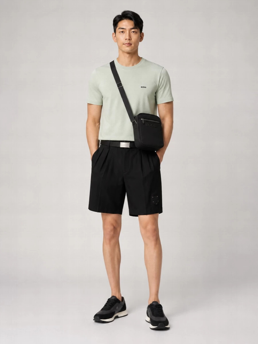 Boss Cotton Loose-Fit Shorts