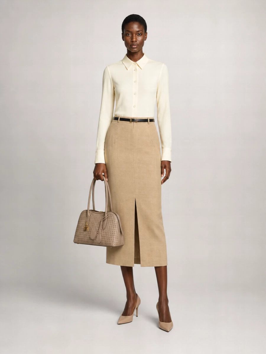 Max Mara Linen Slim Pencil Skirt