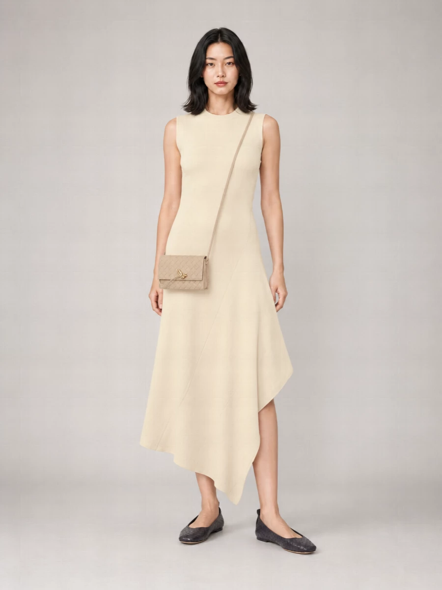 Bottega Veneta Leather Intrecciato Ballerina Flats