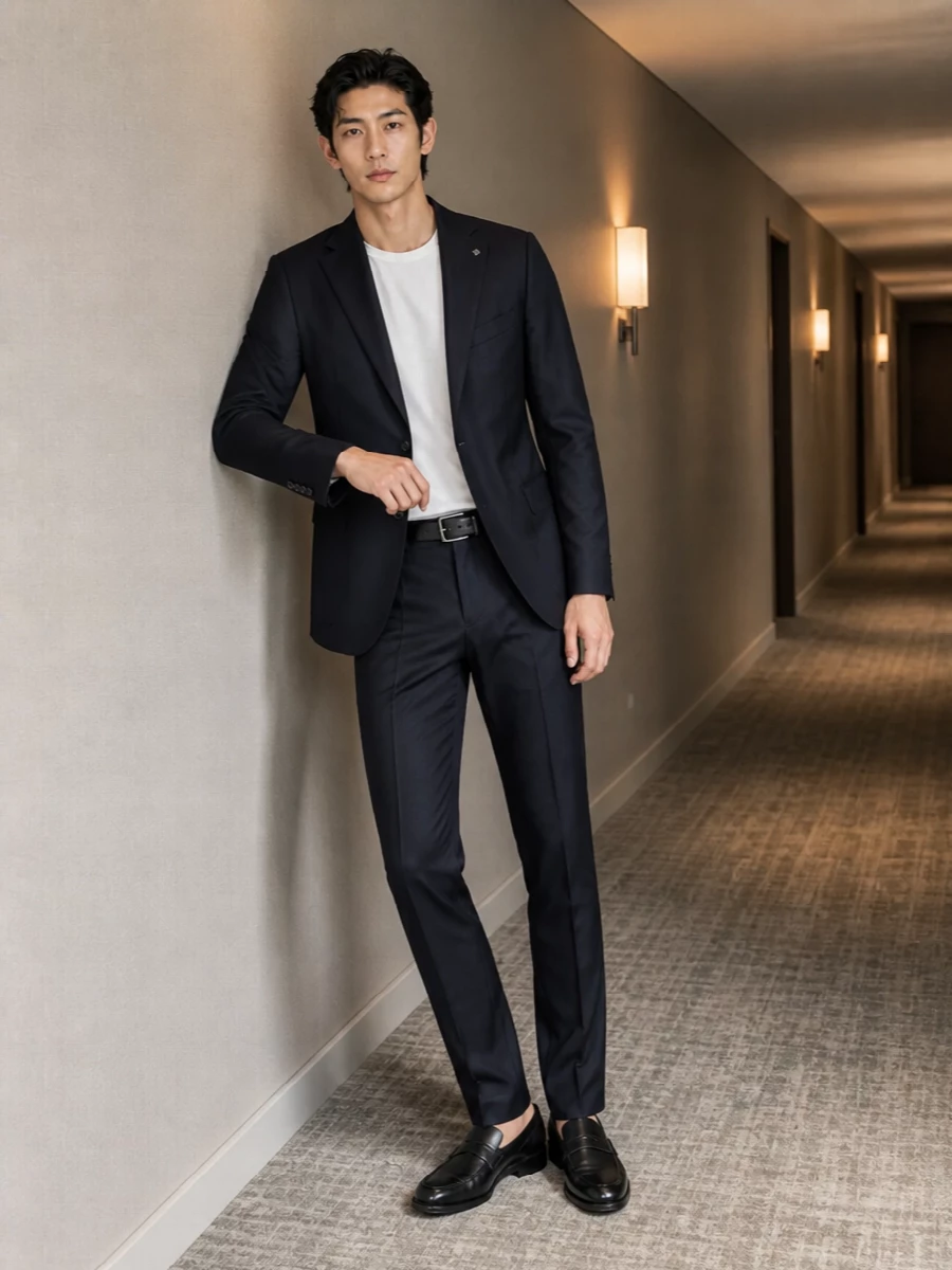 Tagliatore navy blazer pt torino trousers outfit