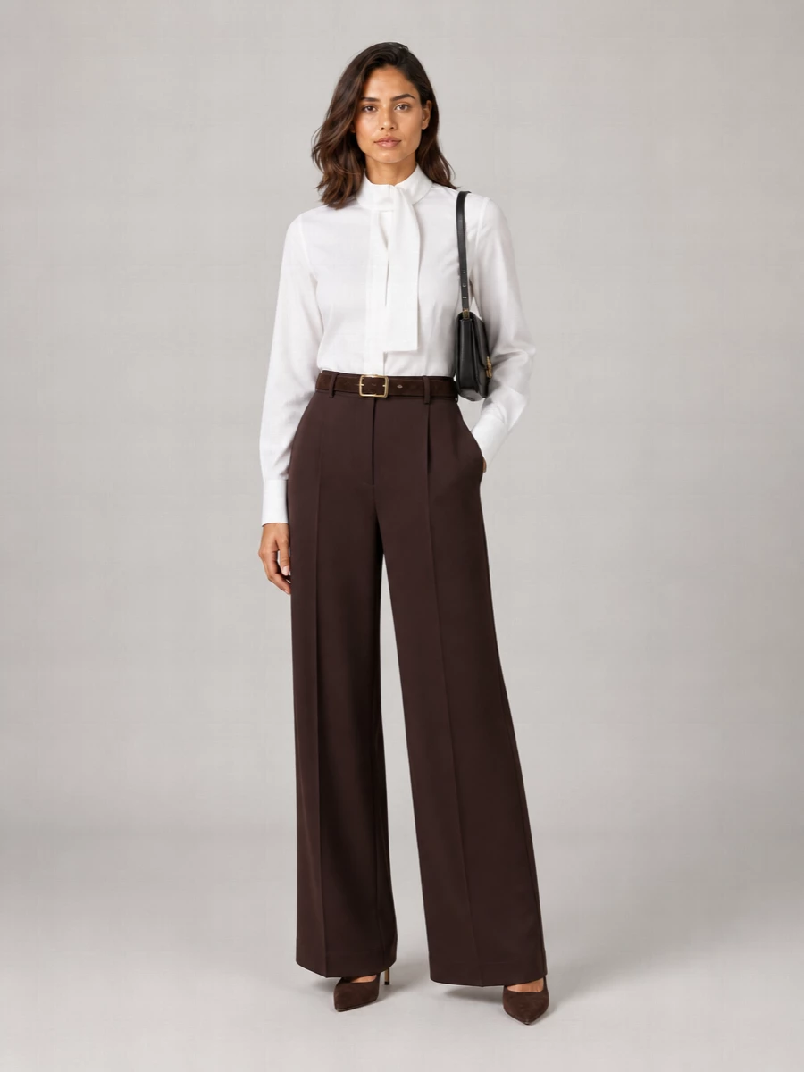 Patou Wool Wide-Leg Trousers