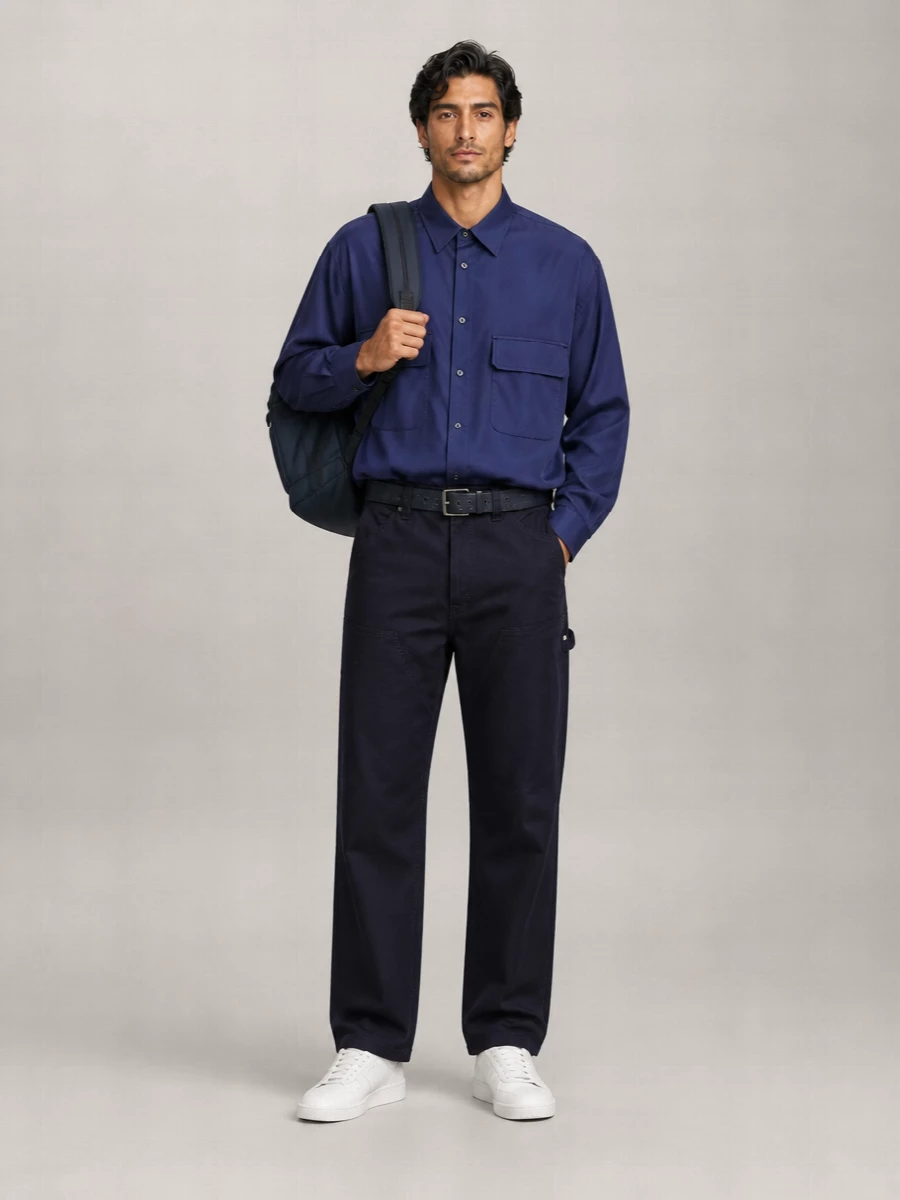Comme Des Garçons Homme Wide-Leg Cotton Trousers