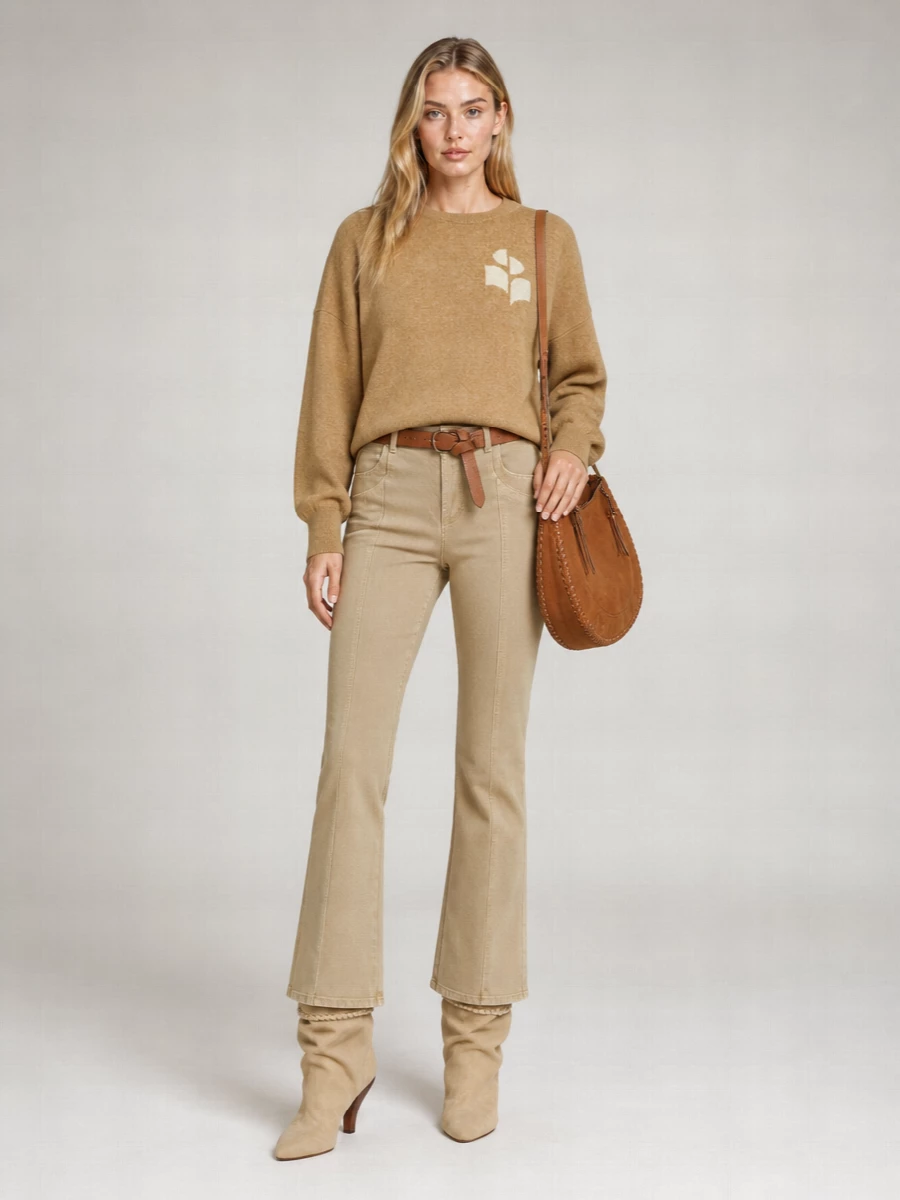 Isabel Marant Etoile Ribbed Oversized Logo-Embroidered Sweater