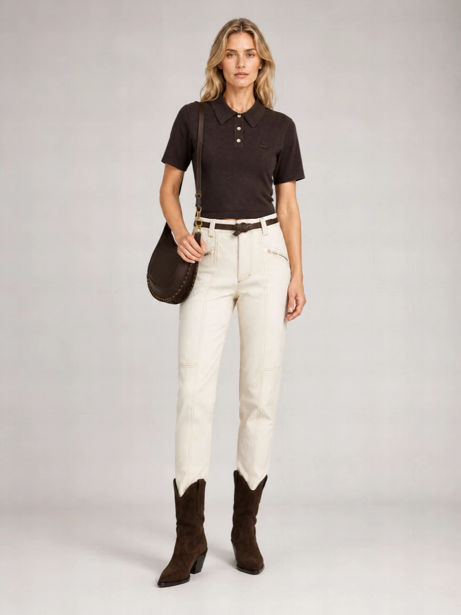 Isabel Marant Etoile Cotton Wool Polo Jumper