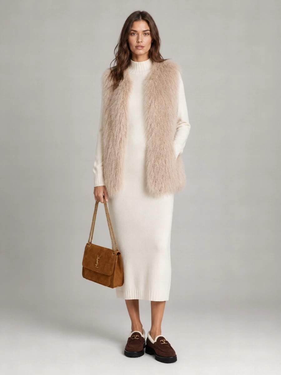 Yves Salomon lamb fur jacket