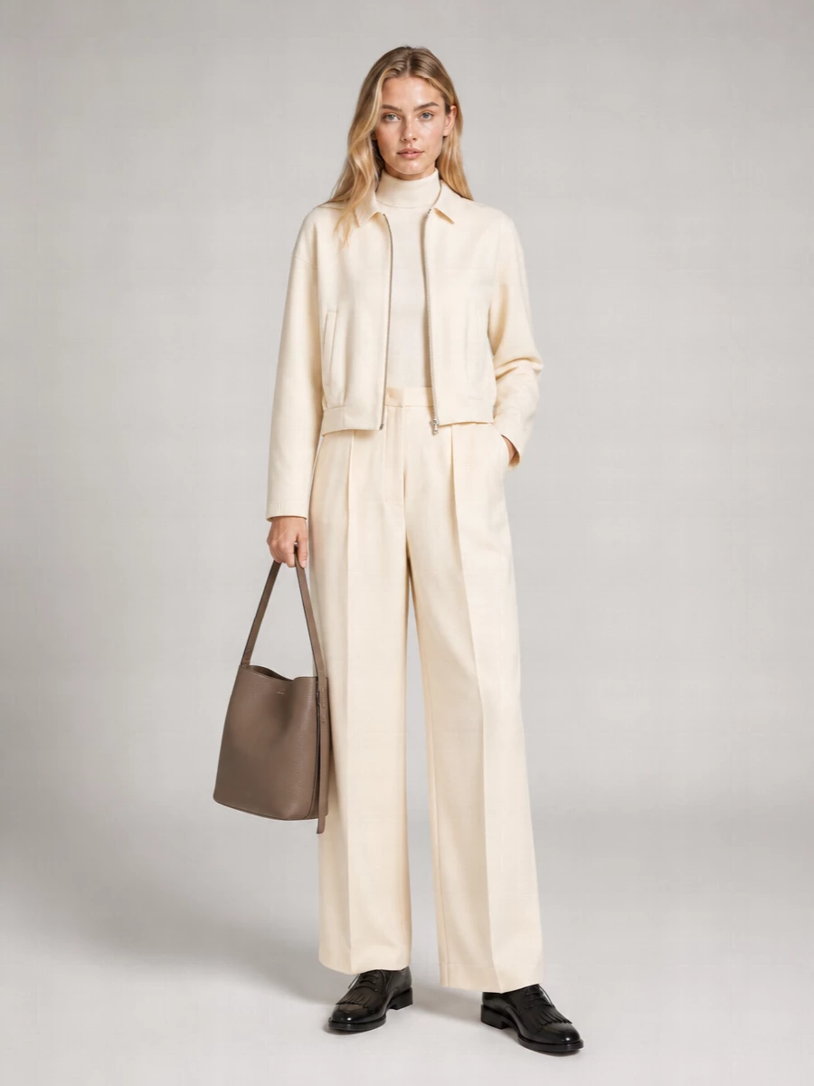 Max Mara Silk-Blend Cropped Zip-Up Jacket