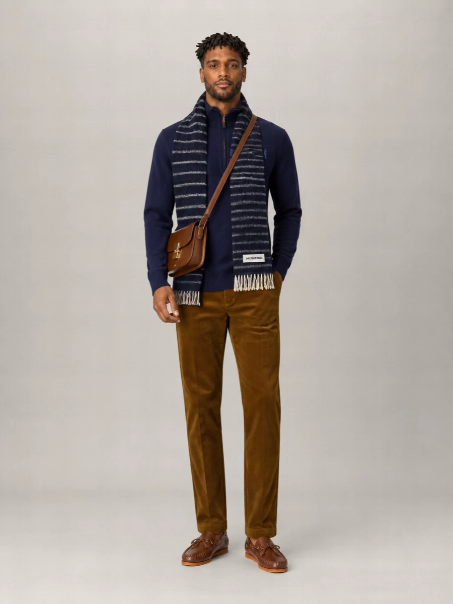 Polo Ralph Lauren Wool Ribbed Quarter-Zip Jumper