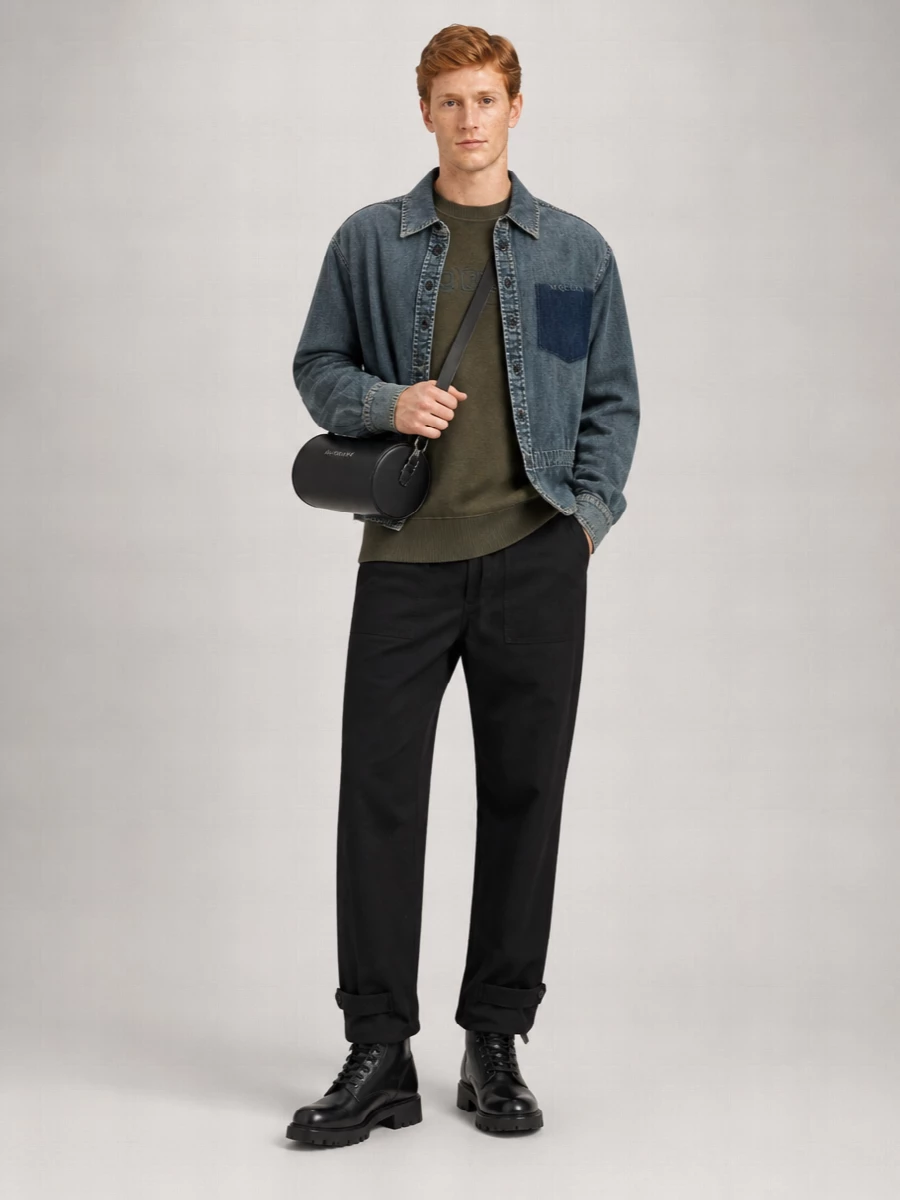 Alexander Mcqueen Denim Shirt Jacket