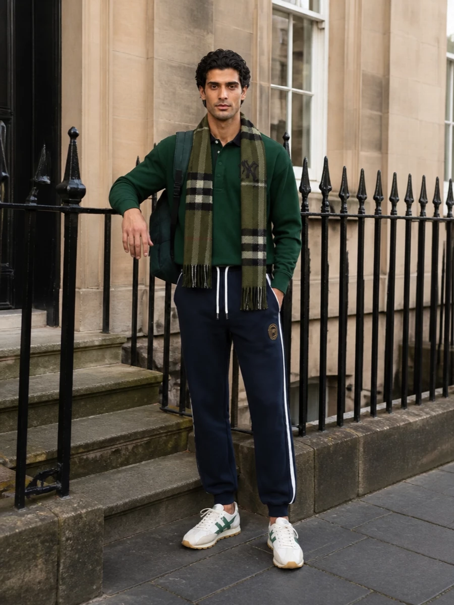 Polo ralph lauren rugby navy track pants outfit