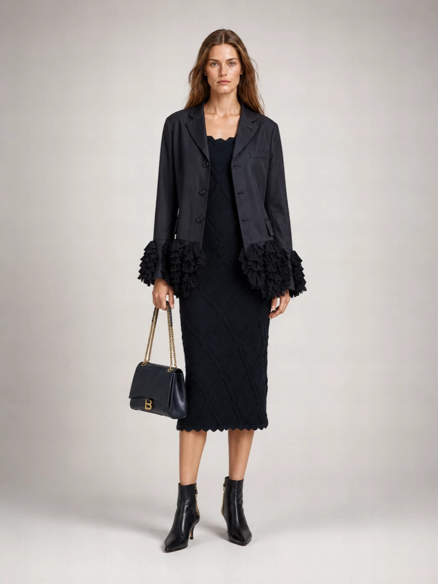 Balenciaga Crush Medium Leather Shoulder Bag