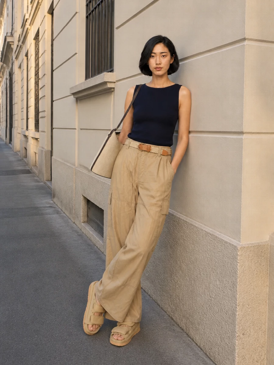 Dunst cargo trousers navy tank apc hobo