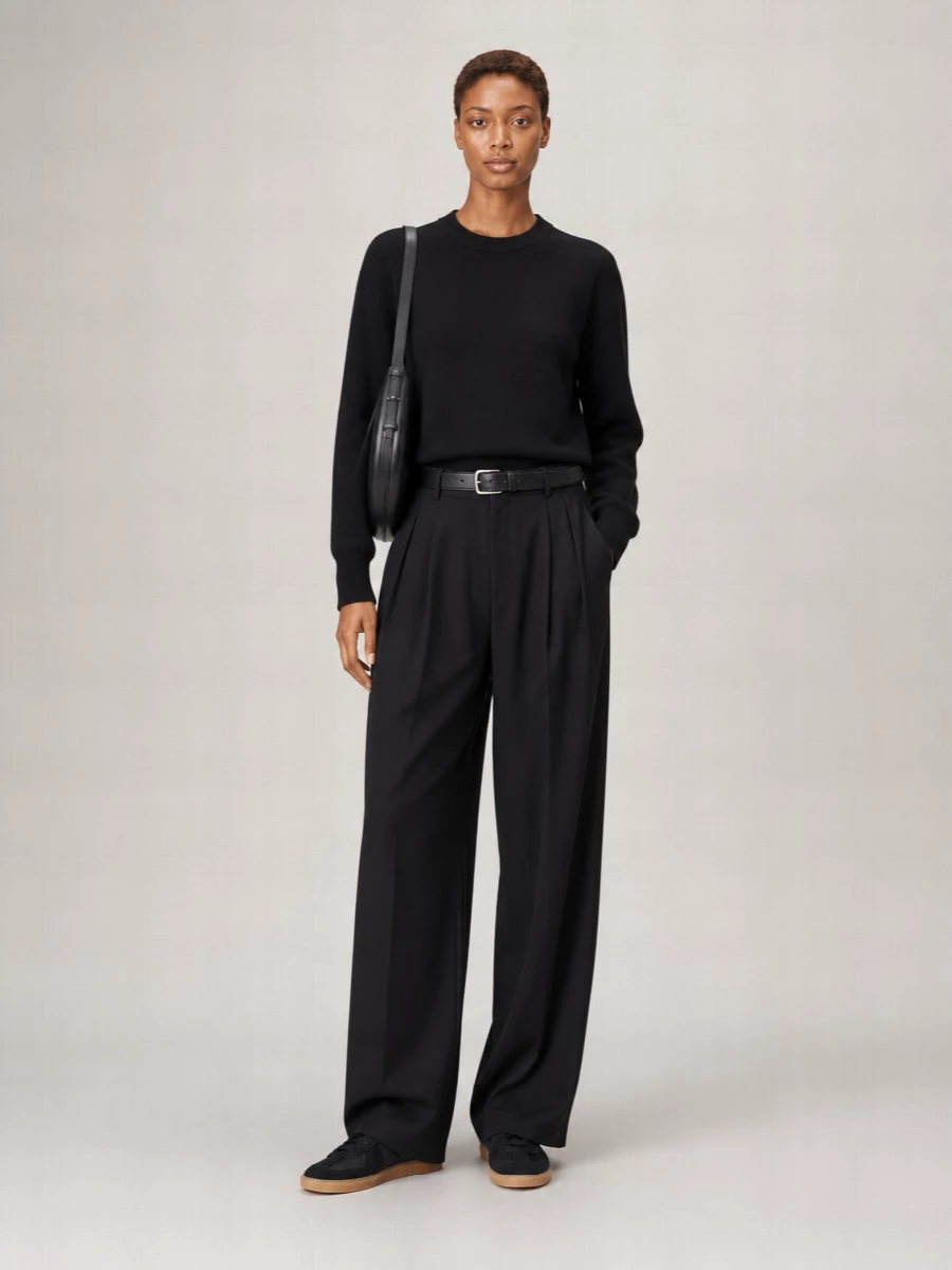 The Frankie Shop Wool Cashmere Oversized Ribbed Sweater