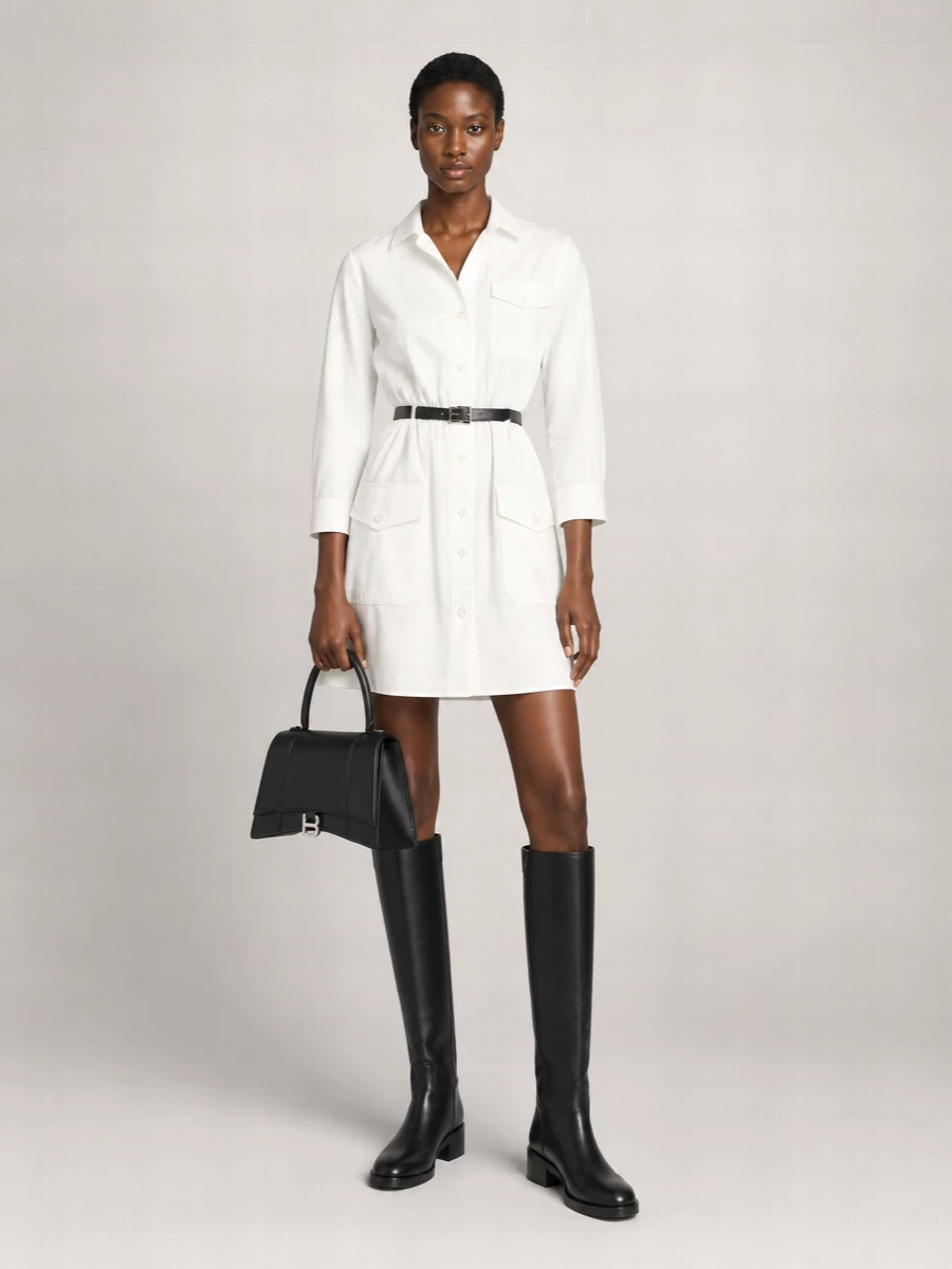 Prada Cotton Poplin Shirt Mini Dress