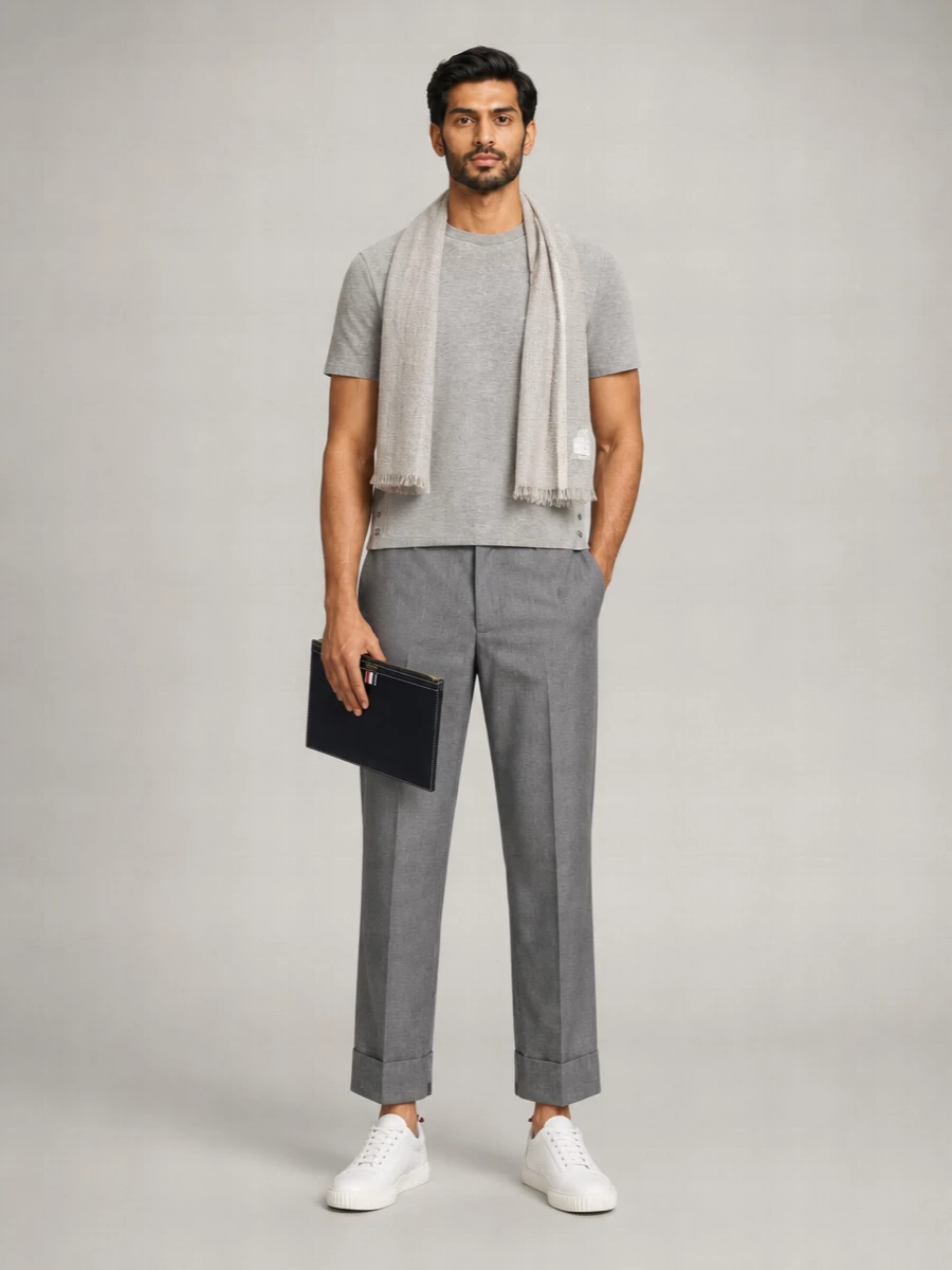 Thom Browne Cotton Piqué Relaxed-Fit Short-Sleeve T-Shirt