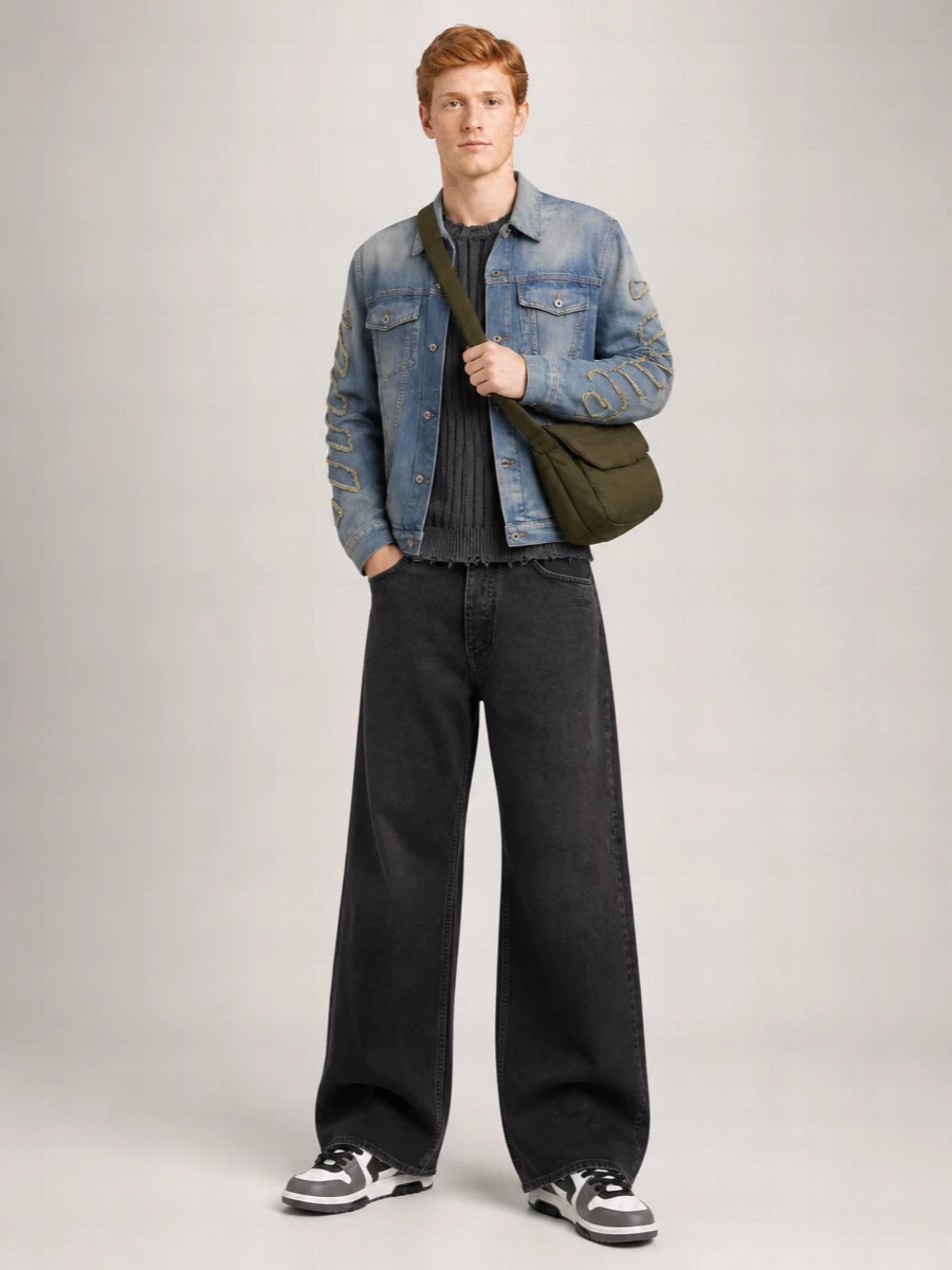 Off-White Cotton Patch Denim Jacket