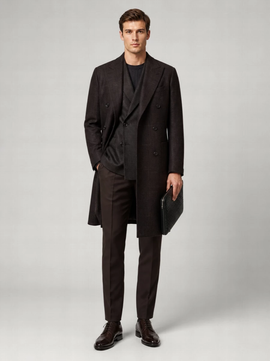 Boglioli Wool Double-Breasted Coat