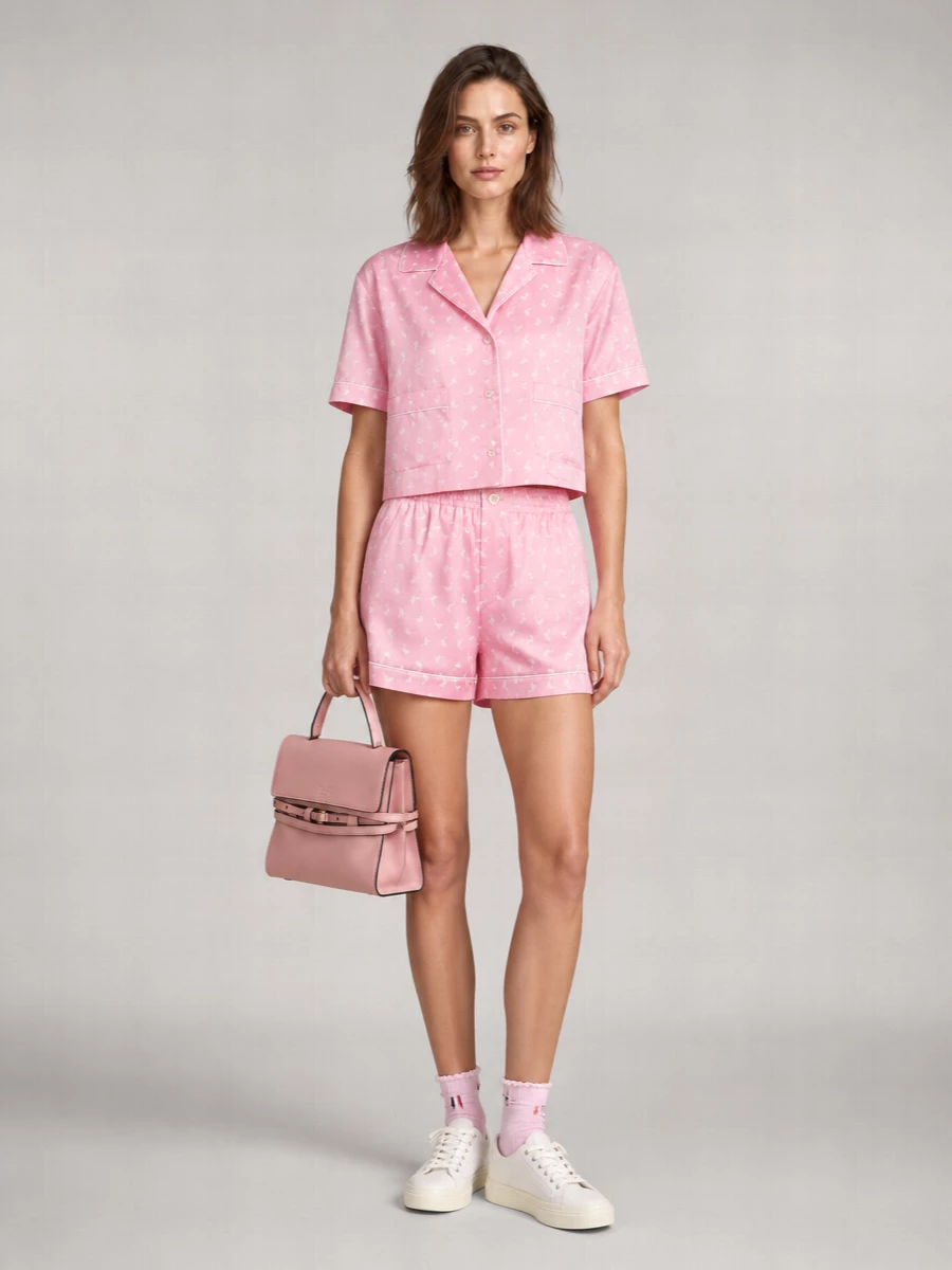 Moschino Silk Printed Knee-Length Shorts