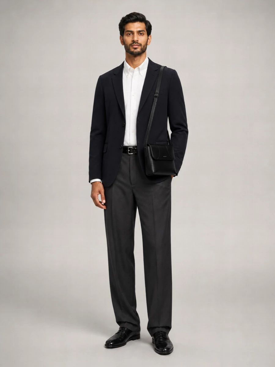 Emporio Armani wool tailored trousers
