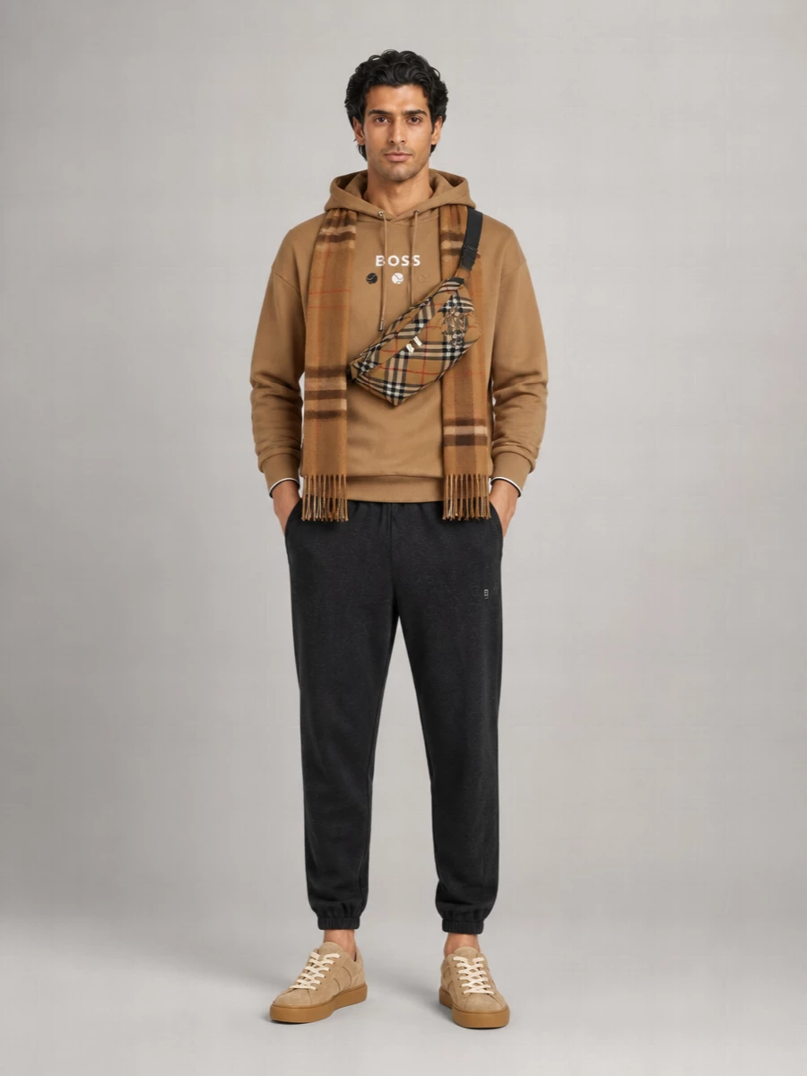 Boss Cotton Hooded Sweatshirt