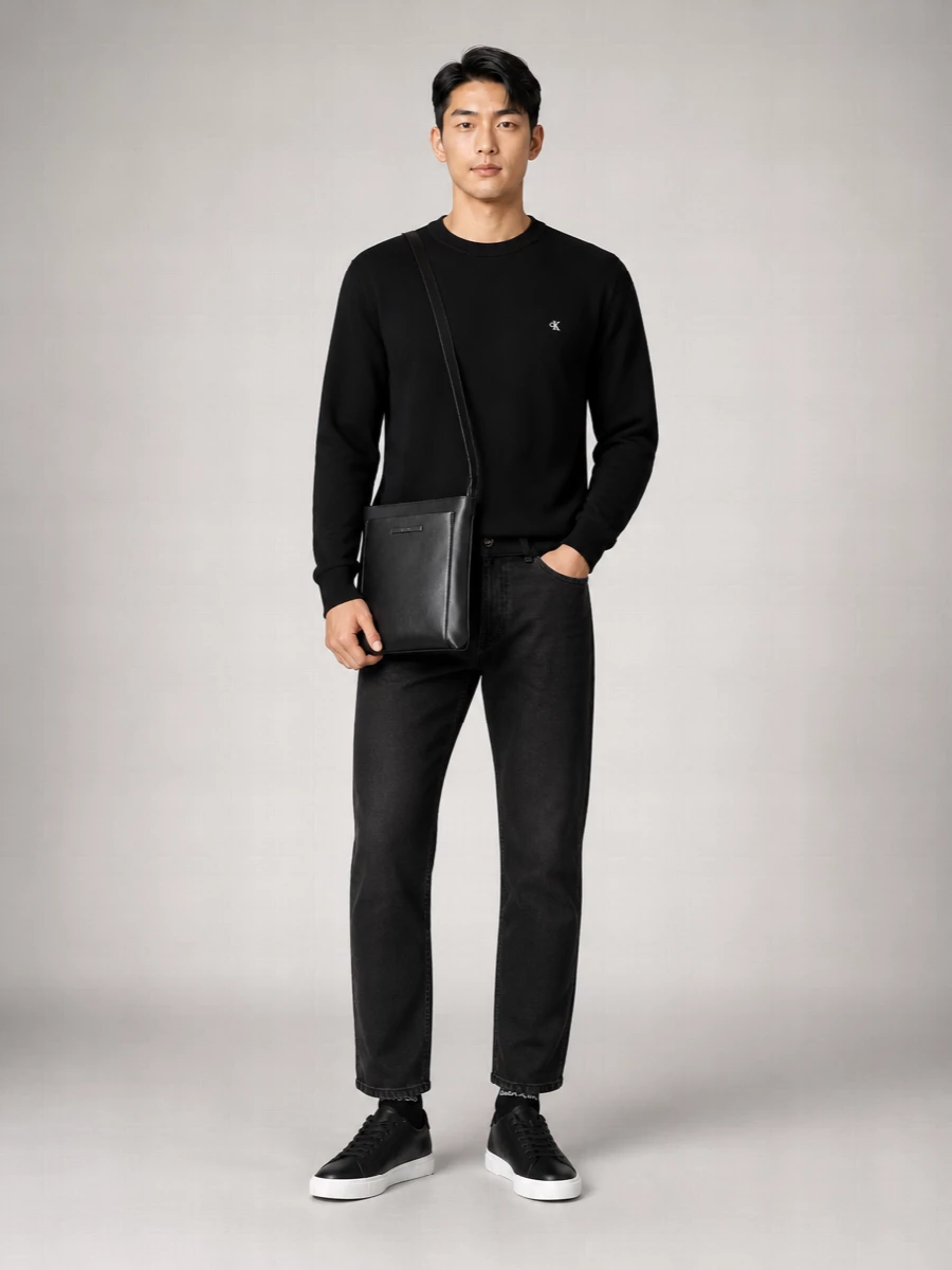 Calvin Klein cotton crewneck long-sleeve t-shirt