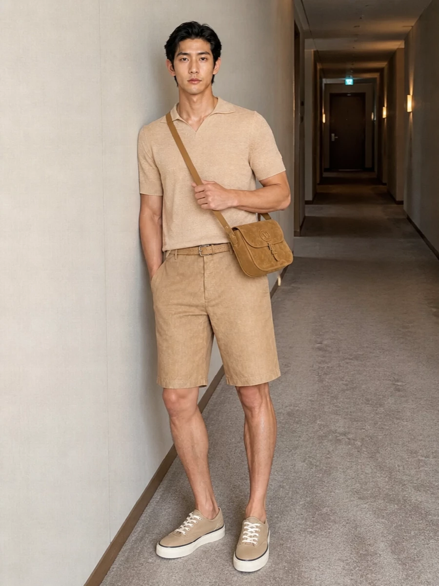 Jacquemus bermuda shorts knit polo summer outfit