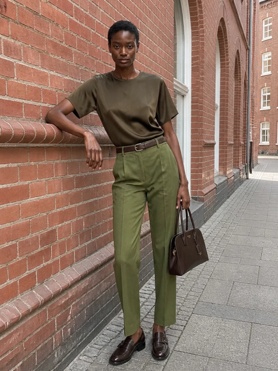 Blaze milano olive trousers prada loafers outfit