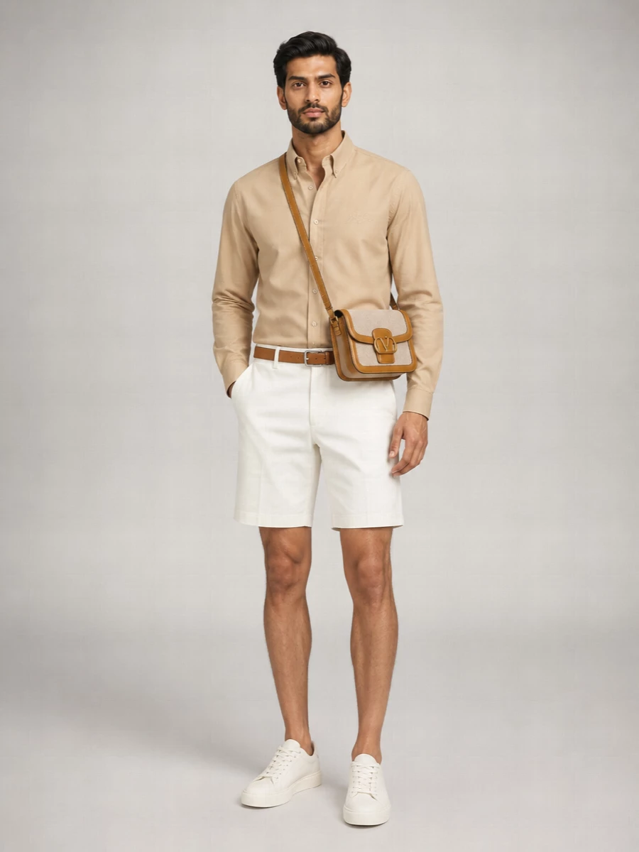 Balmain Logo-Embroidered Cotton Shirt