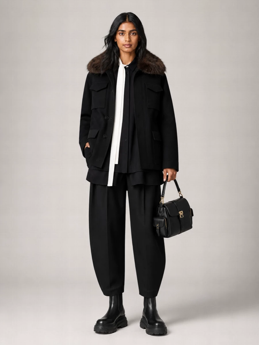 Sacai Wool Oversized Coat