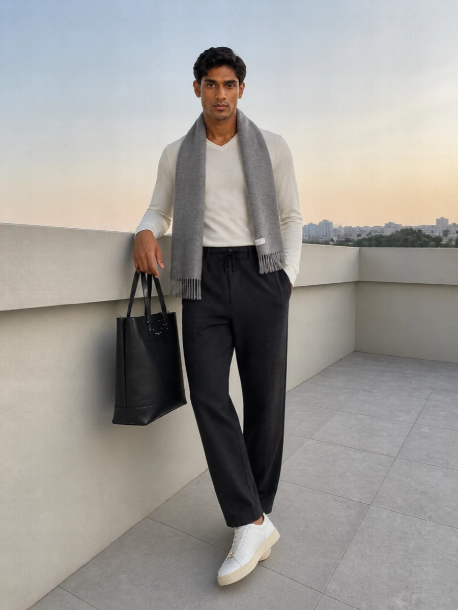 Rick owens ivory knit dries van noten trouser