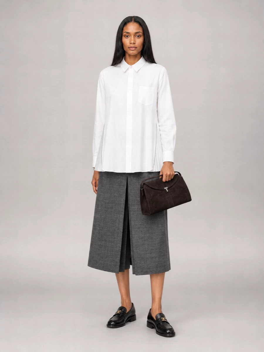 Totême Leather Top Handle Clutch Bag