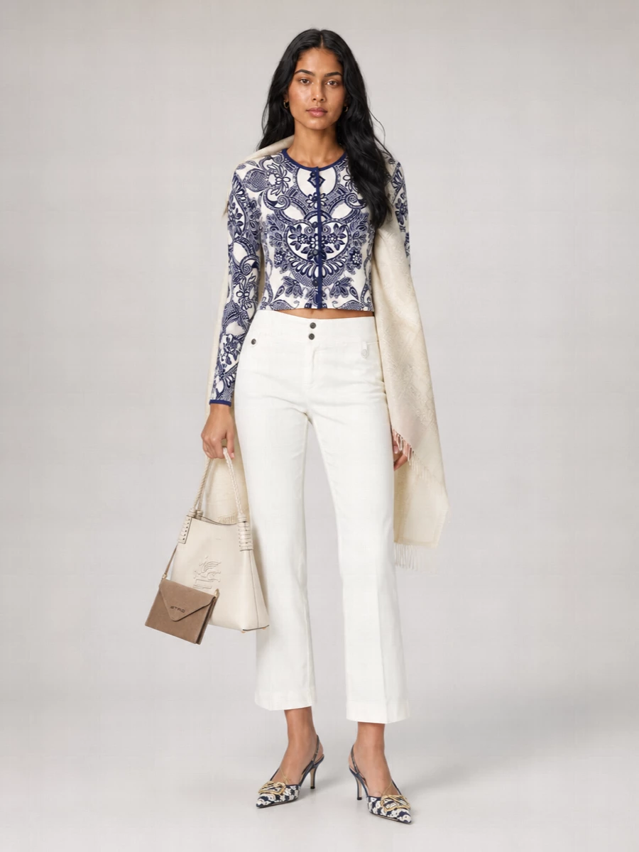 Etro Jacquard Knit Cardigan