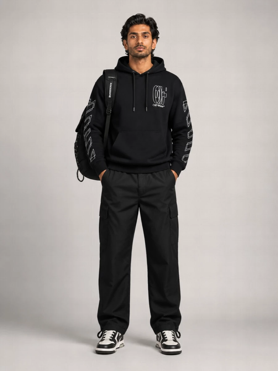 Off-White Cotton Hoodie
