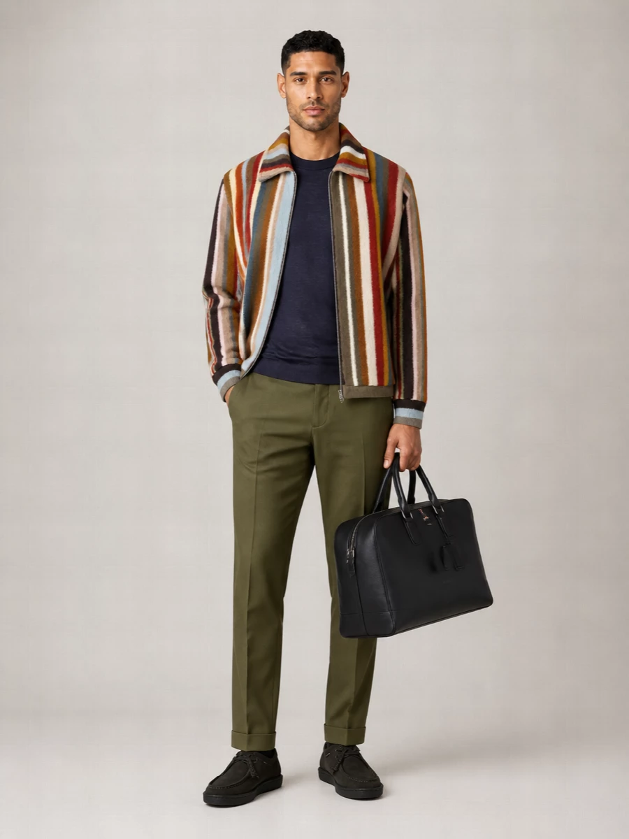 Paul Smith Merino Wool Crewneck Jacket