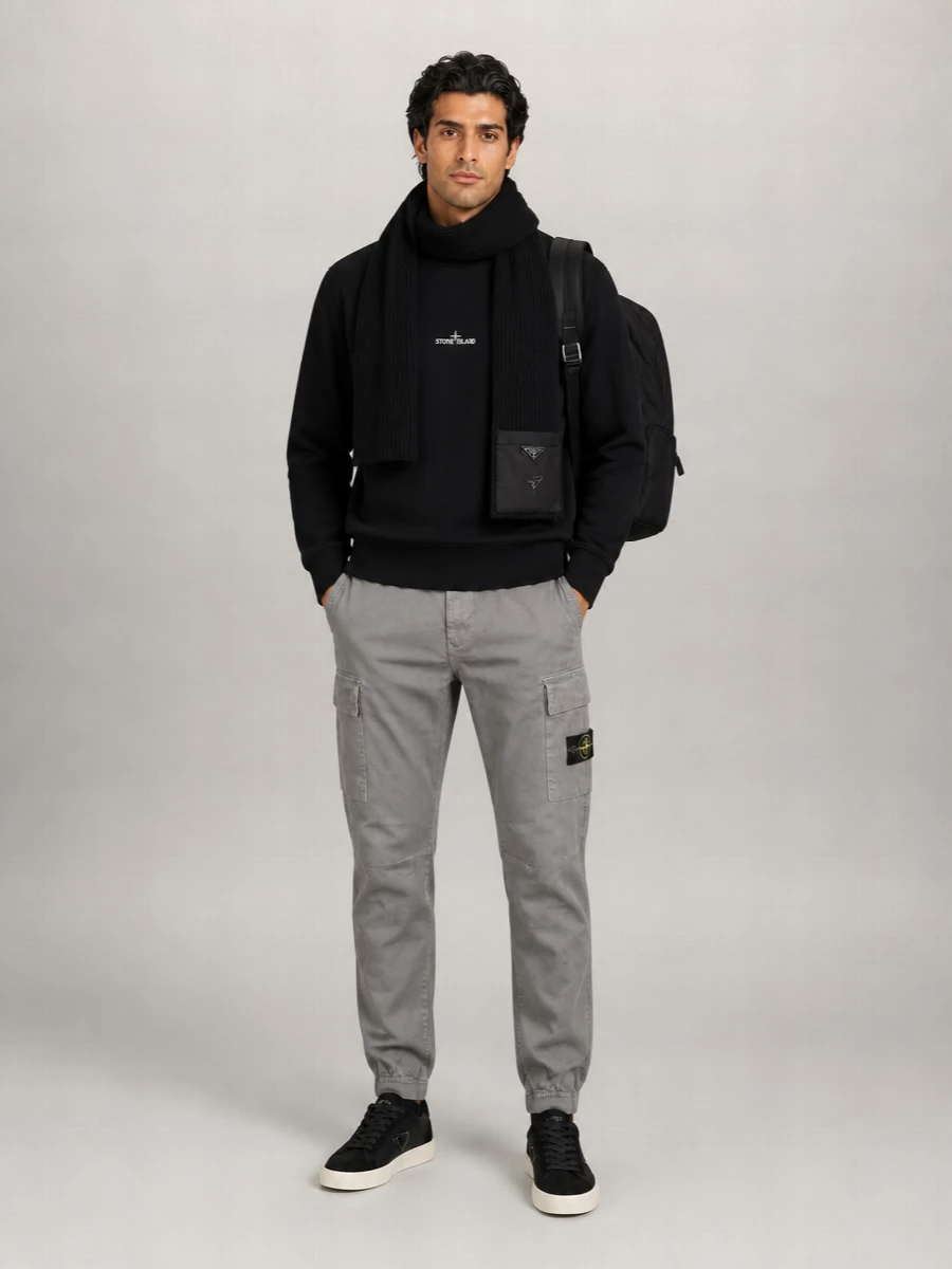 Stone Island Cotton Oversized Crewneck Sweatshirt