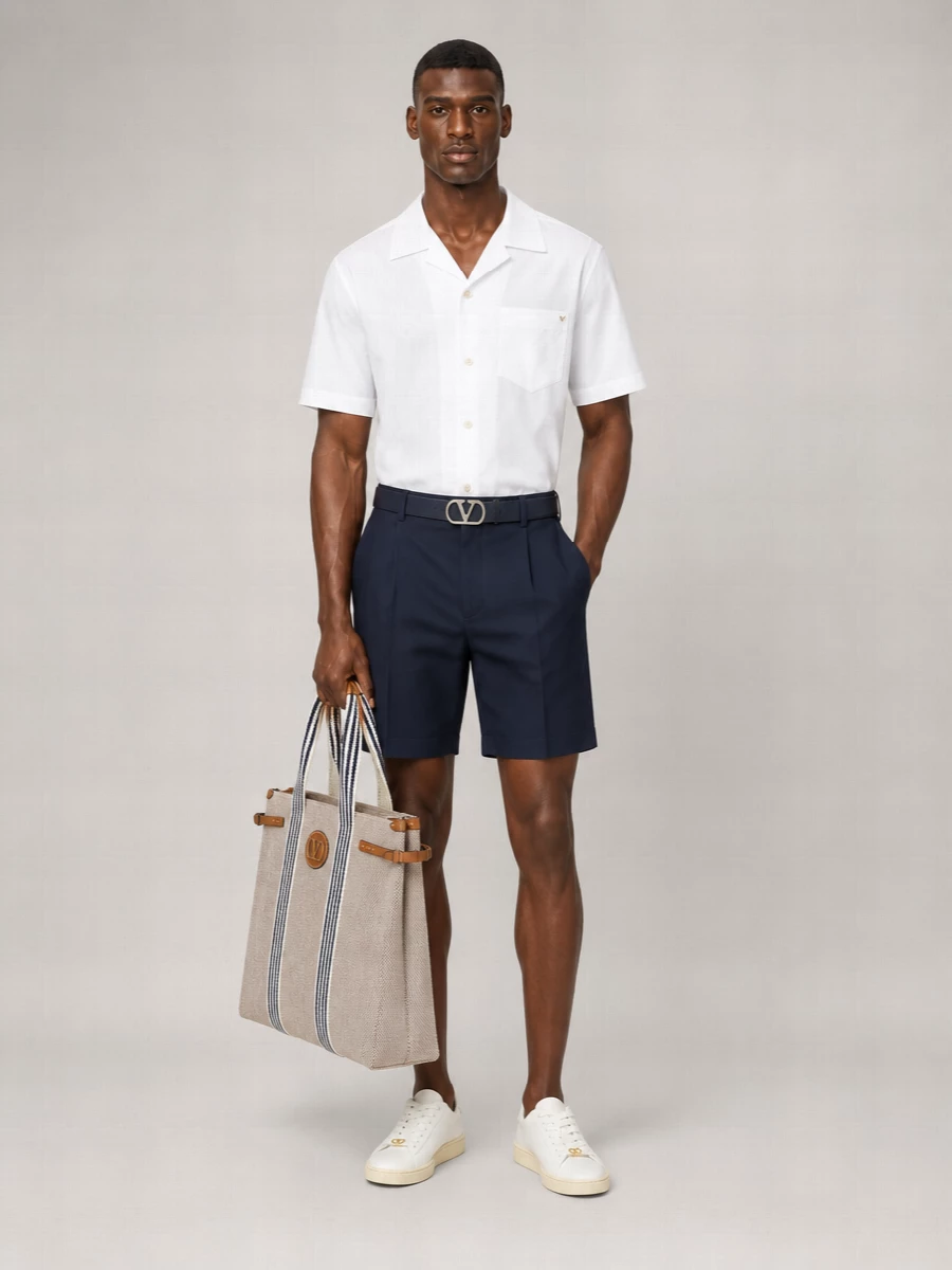Valentino Straight Pants Belt Loops Back Pocket