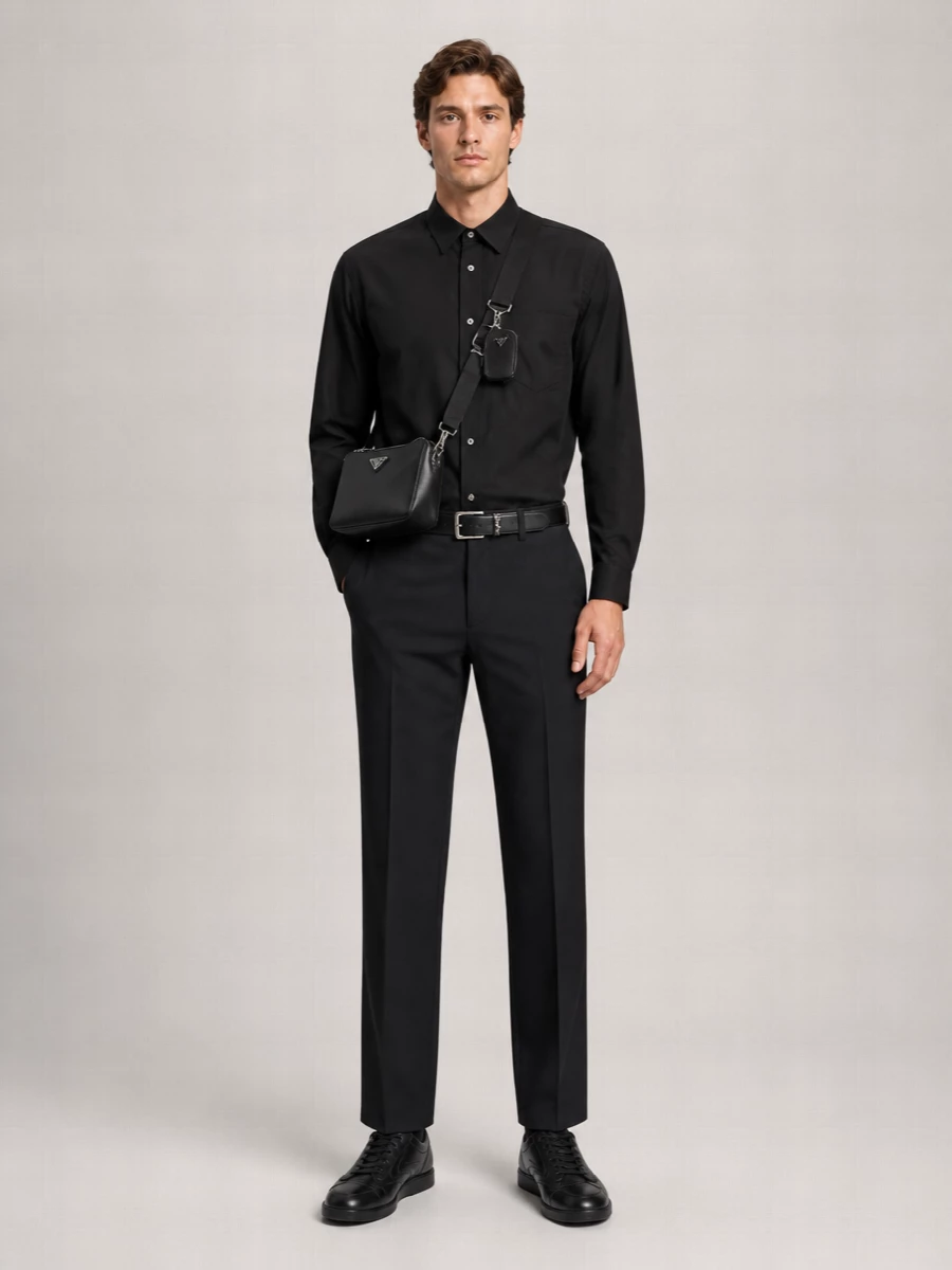 Sacai Cotton Poplin And Oxford Shirt