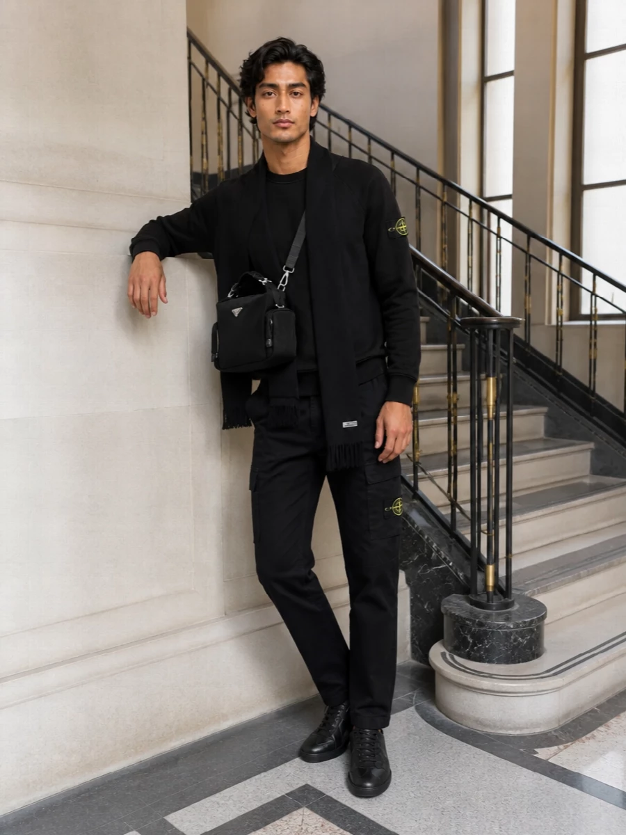 Stone island cargo outfit margiela sneakers