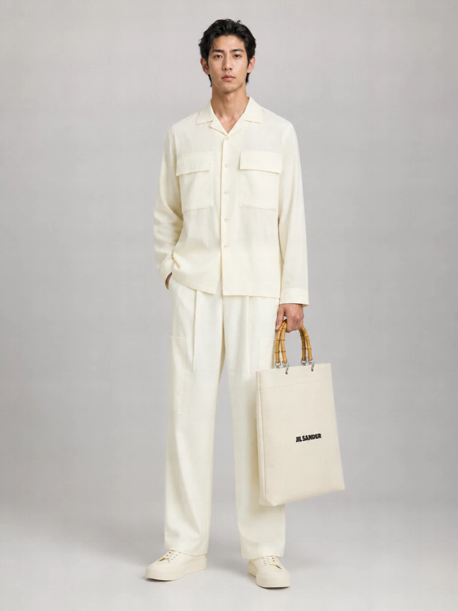 Jil Sander Cotton Logo Embroidery Shirt