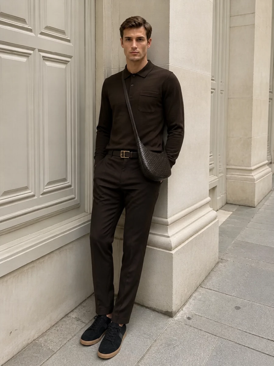 Tom ford brown polo tailored trousers sneakers